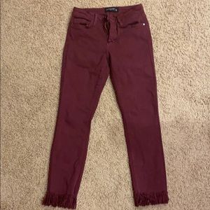 Maroon jeans